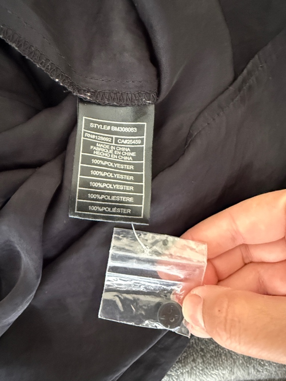 Steve Madden Tori Black Tie-Front Midi Shirt Dress size 4 - Picture 7 of 7